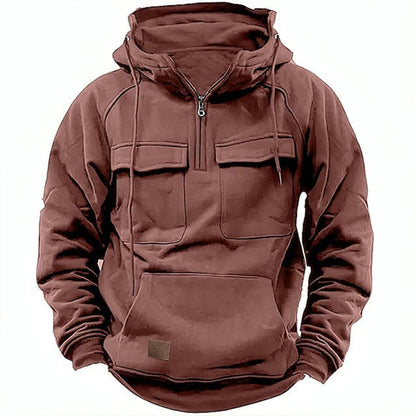 Retro Motorcycle Hoodie for Men with a Cool Look and Practical Details 8