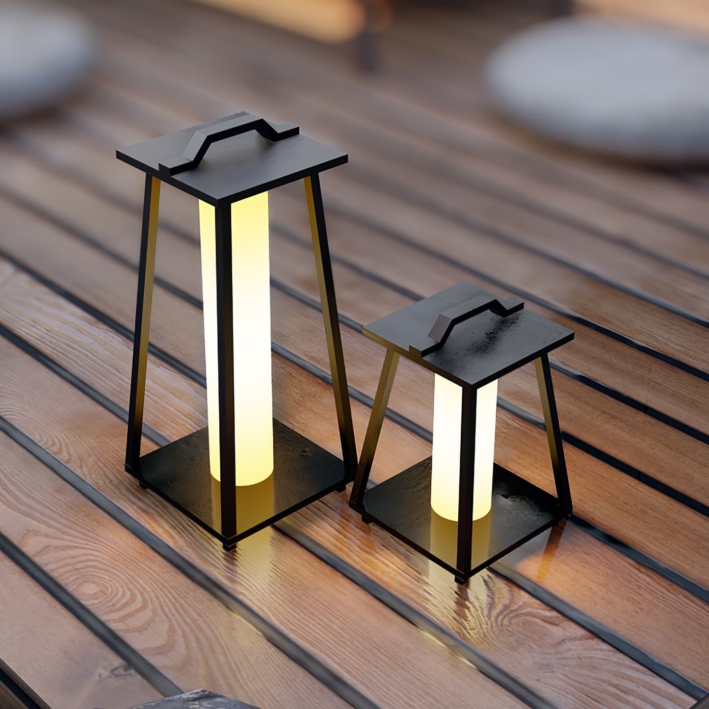 Roam Portable Outdoor Light - Durable Stainless Steel Garden Lights with Warm Acrylic Shade-4