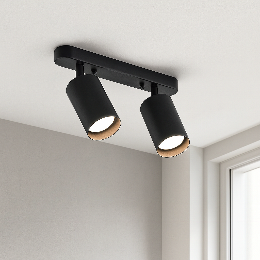 Rotating 2-head Spot Ceiling Lamp 1
