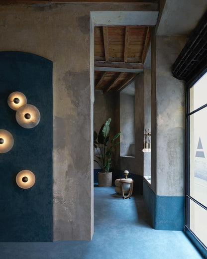 LuxeMarble – Lámpara de pared redonda de mármol para una iluminación chic