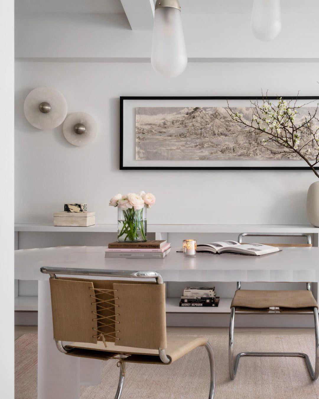 LuxeMarble – Lámpara de pared redonda de mármol para una iluminación chic