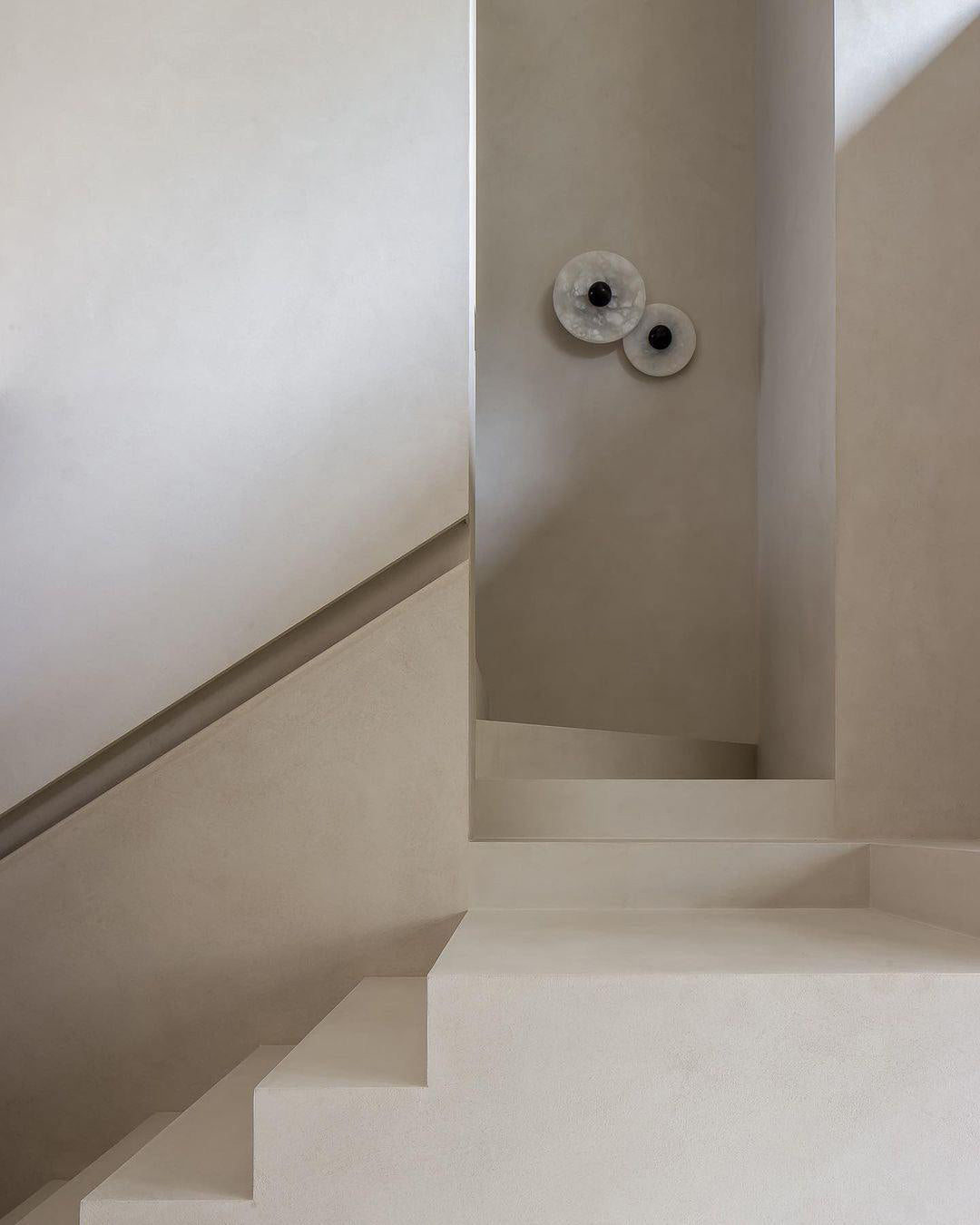 LuxeMarble – Lámpara de pared redonda de mármol para una iluminación chic