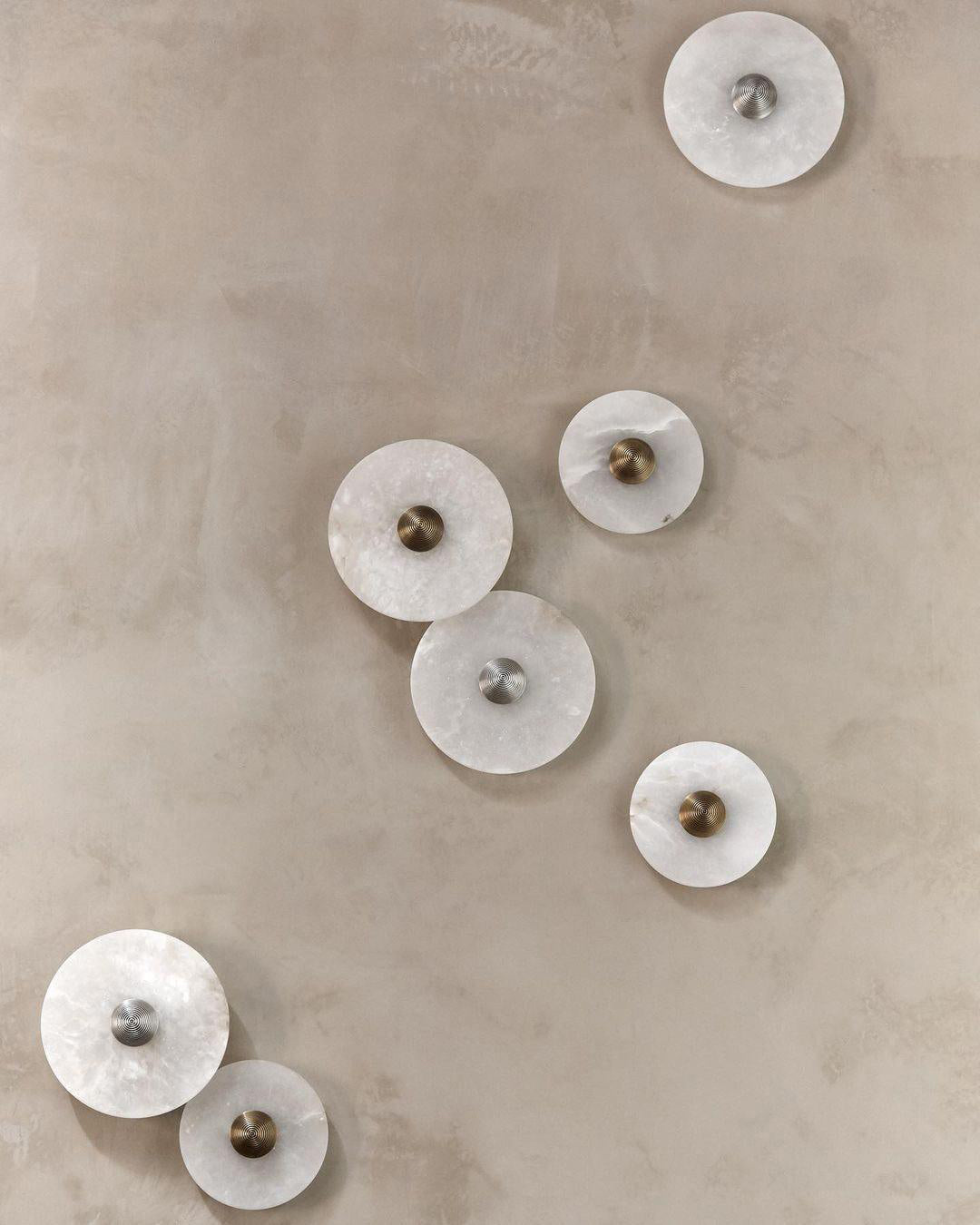 LuxeMarble – Lámpara de pared redonda de mármol para una iluminación chic
