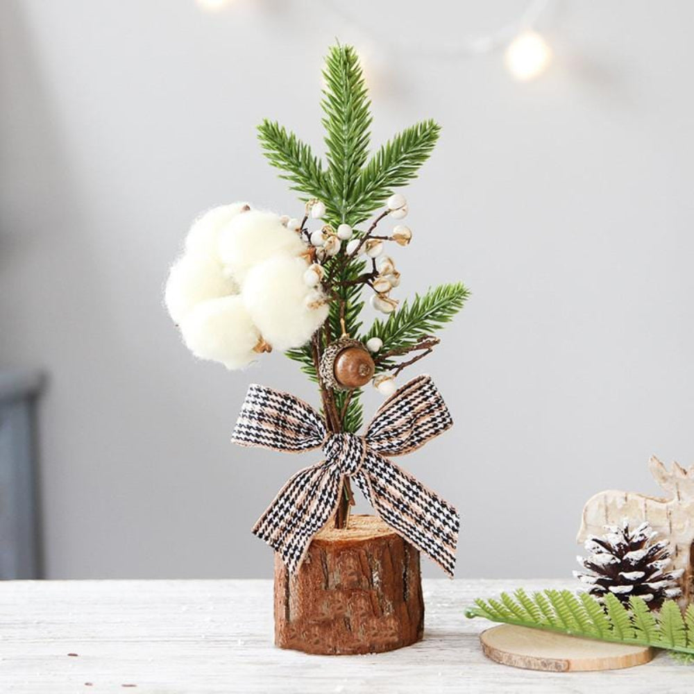 RusticBough | Charming Mini Tabletop Christmas Tree for Cozy Holiday Decor 1