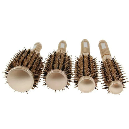 BlowOut Pro - Ionic Boar Bristle Round Hairbrush Set for Salon-Quality Styling