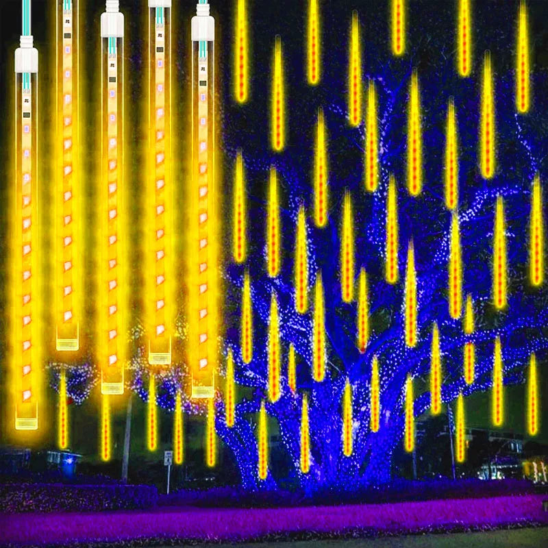 Variant image for Luxury LED Water Drop Outdoor Lights – Waterproof Enchanting Meteor Shower Effect for Garden and Indoor Decor-3