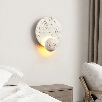 GraniteGlow - Round Stone Wall Fixture