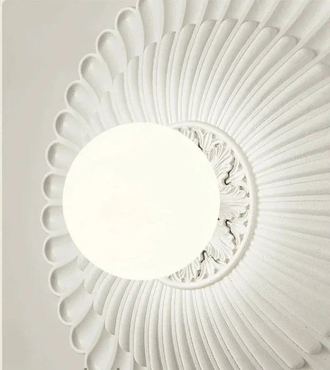 LaitGlow – French Round Milk White Wall Lamp for Elegant Spaces