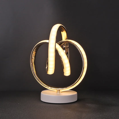 SpiralGlow – Lámpara de Mesa LED Elegante con Luz Cálida Acogedora