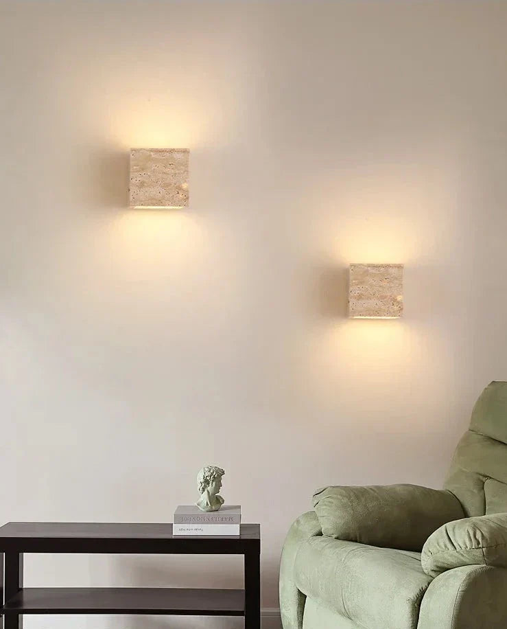 CitrusBeam - Luz de pared amarilla de piedra