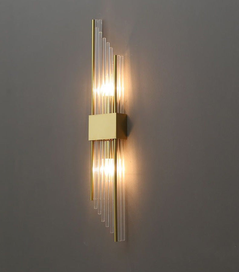 RadiantCrown – Gold Crystal Wall Lamp with Durable Build
