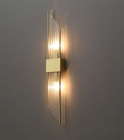 RadiantCrown – Gold Crystal Wall Lamp with Durable Build