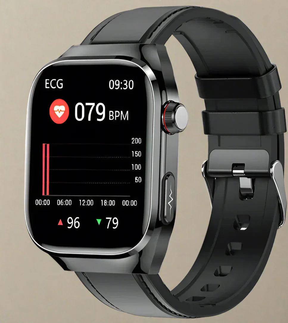 Advanced Health Smartwatch with ECG, Blood Sugar Monitoring, 2.04-Inch AMOLED Display – Waterproof Fitness Tracker-1