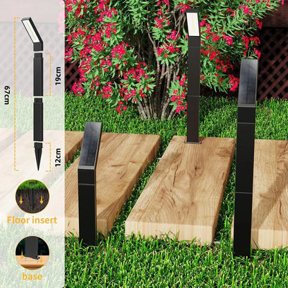 Solar Pathway Lights - 3-in-1 Adjustable Solar Garden Lights, IP65 Waterproof Outdoor Landscape Lighting-3