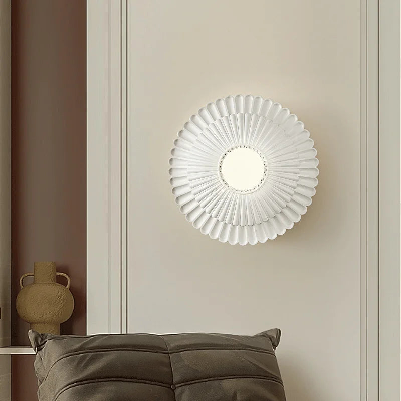 LaitGlow – French Round Milk White Wall Lamp for Elegant Spaces