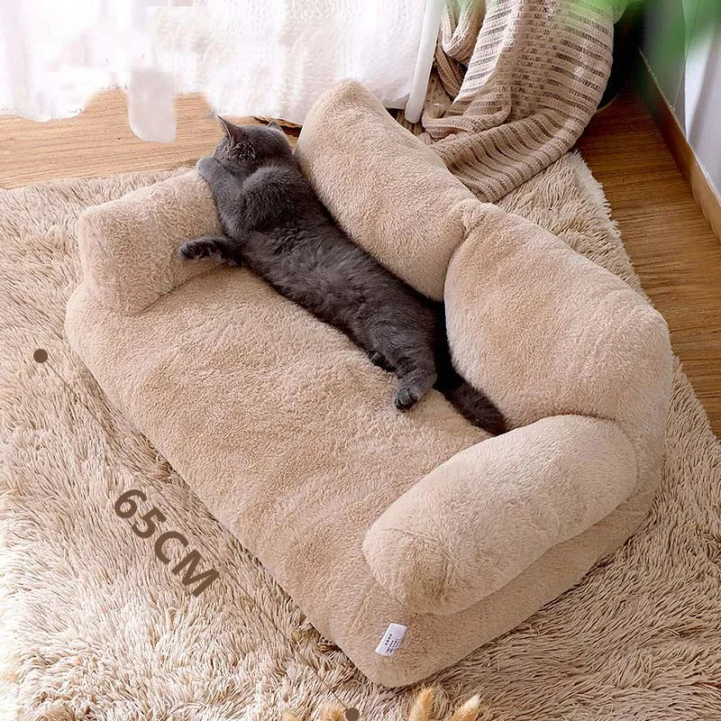 Sofalux Luxury Cat Bed - Plush Warmth for Cats & Small Dogs, Winter Comfort-5