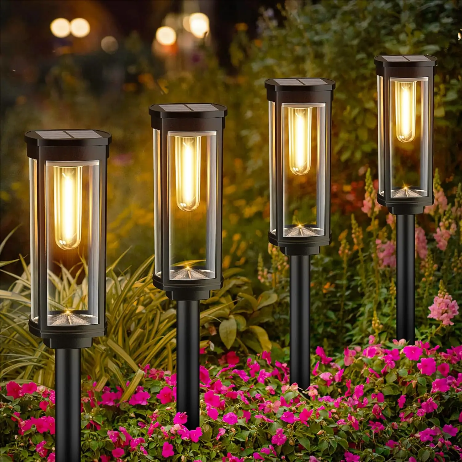 Eco-Friendly Outdoor Solar Lanterns - Stylish LED Hanging Solar Lights for Garden-1