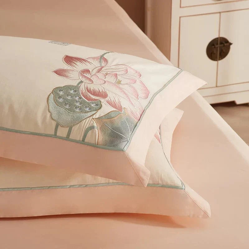 FloralLotus - Egyptian Cotton Duvet Set