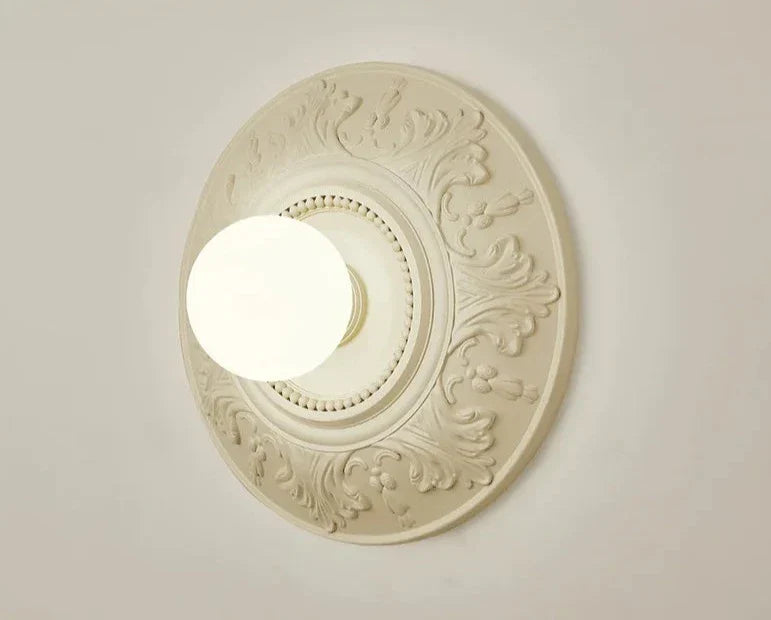 ParisAura – Vintage White Round Lamp for Sophisticated Rooms