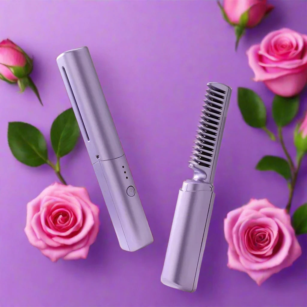 QuickStyle - Pettine caldo ionico e spazzola lisciante