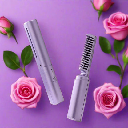 QuickStyle - Pettine caldo ionico e spazzola lisciante