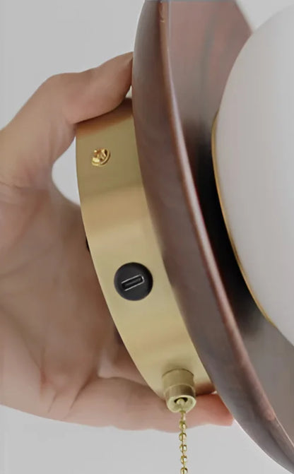 WalnutEdge – Luxurious Wall Light with Walnut Wood Accents