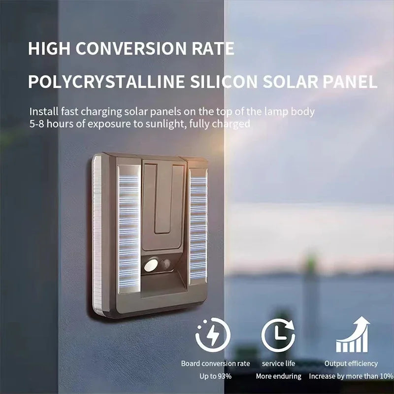 Solar Wall Lights Outdoor - Motion Sensor LED Light, Waterproof & Adjustable 120°-4