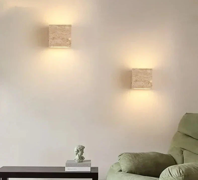 CitrusBeam - Luz de pared amarilla de piedra