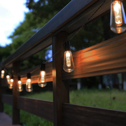 Solar String Lights - Waterproof Retro Edison Bulbs for Outdoor Party Decor-4