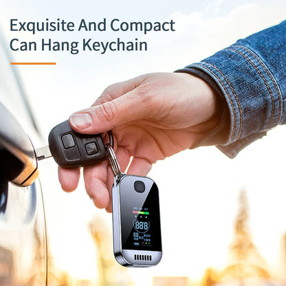 Compact Digital Alcohol Breathalyzer Key Ring with LCD Screen – USB Rechargeable Alcohol Tester for Accurate Measurements-2