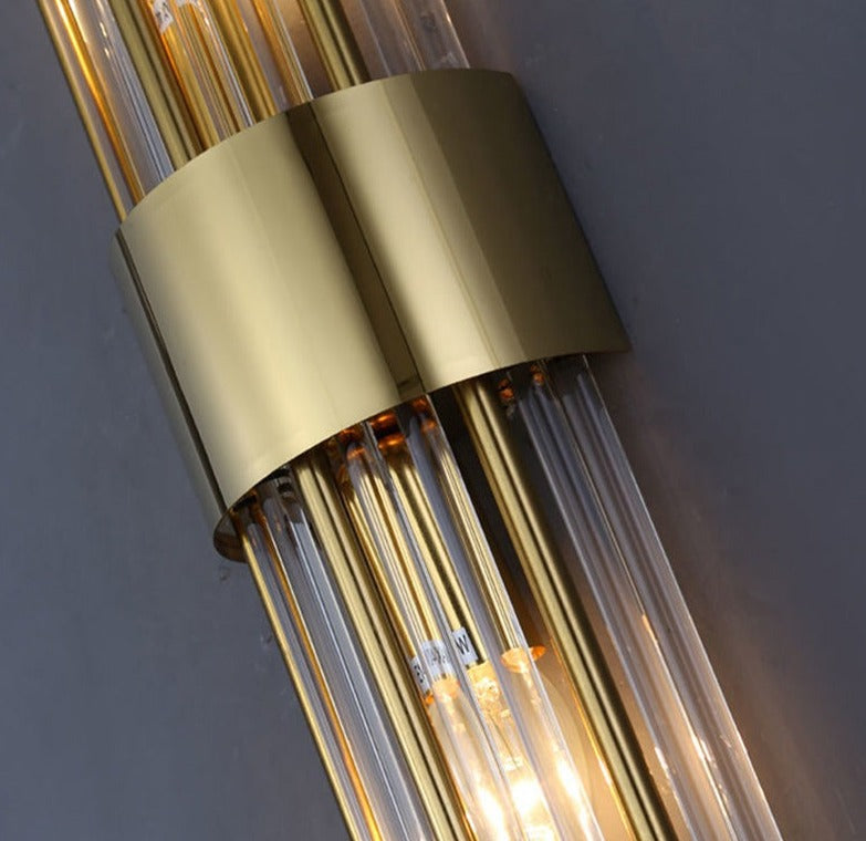 RadiantCrown – Gold Crystal Wall Lamp with Durable Build