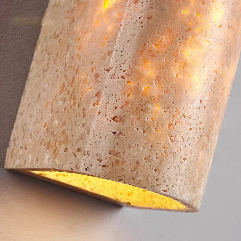 TravertineLuxe – Travertine Wall Lamp for Elegant Interiors
