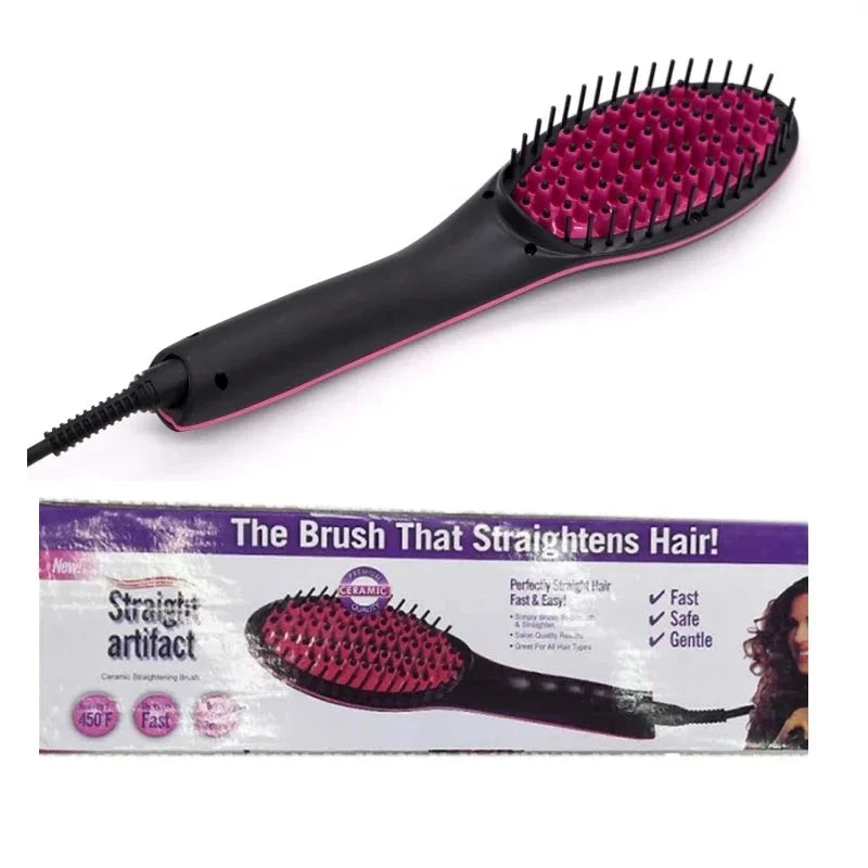GlamComb - Electric Heated Straightener Brush