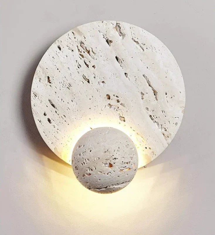 GraniteGlow - Round Stone Wall Fixture