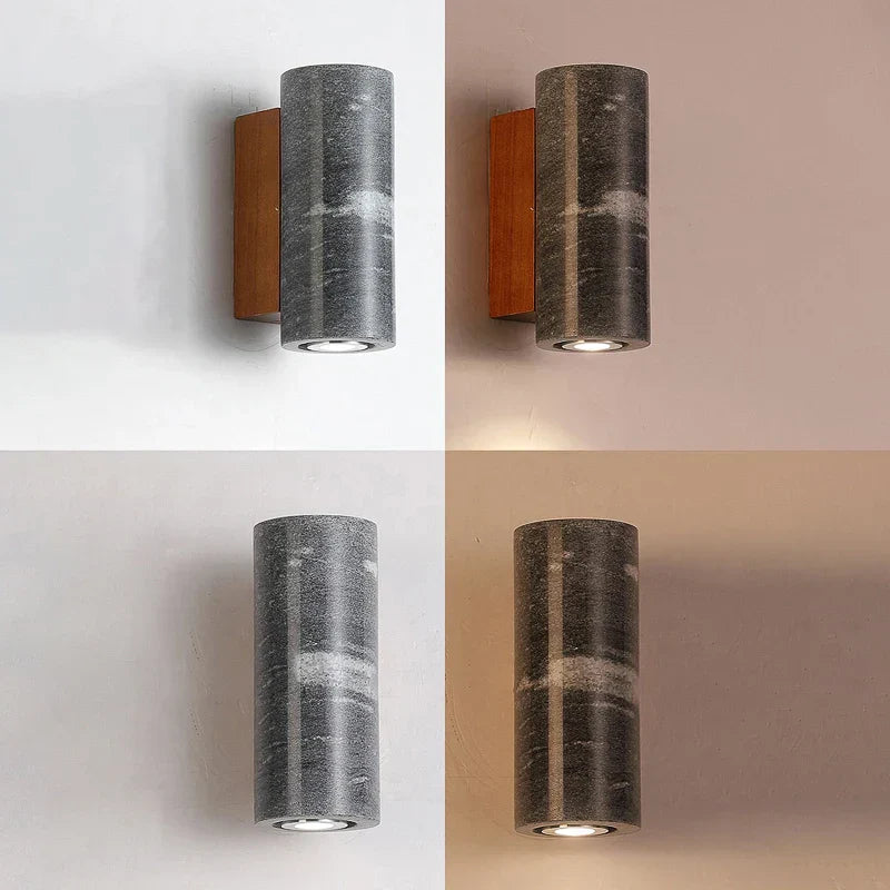 ZenBeam – Grey Wabi-Sabi Wall Lamp for Tranquil Ambience