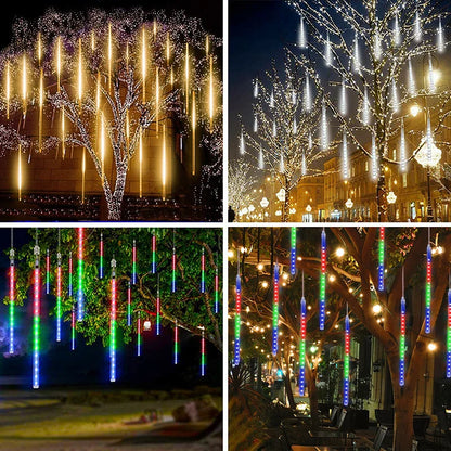 Luxury LED Water Drop Outdoor Lights – Waterproof Enchanting Meteor Shower Effect for Garden and Indoor Decor-6