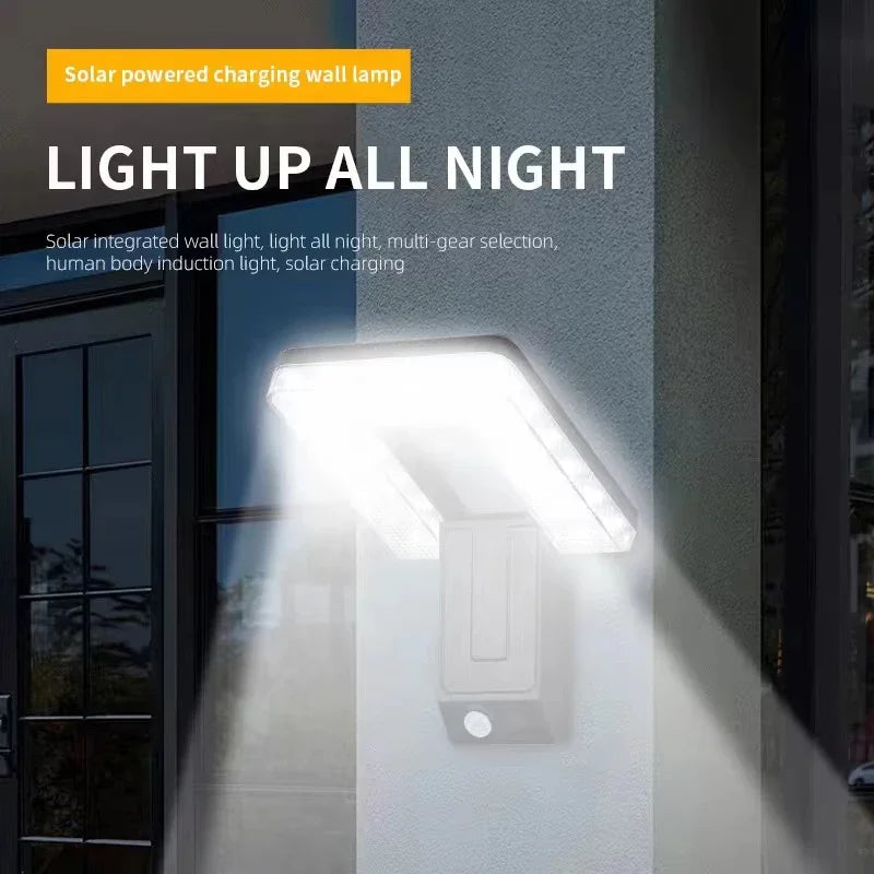 Solar Wall Lights Outdoor - Motion Sensor LED Light, Waterproof & Adjustable 120°-5