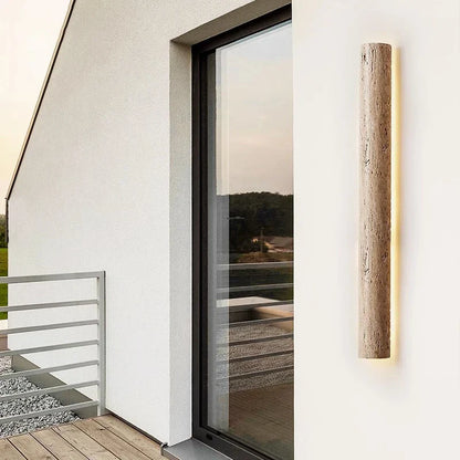 TravertineLume – Weatherproof Wall Lamp
