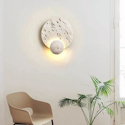 GraniteGlow - Round Stone Wall Fixture