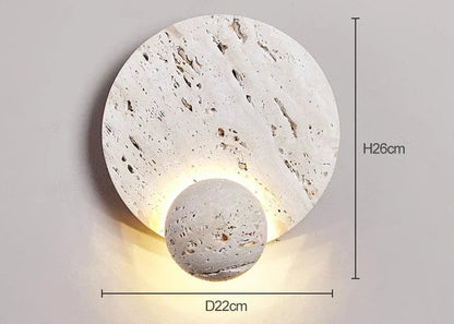GraniteGlow - Round Stone Wall Fixture