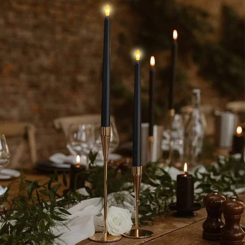 GloomLight - Candele LED nere coniche per Halloween e matrimoni