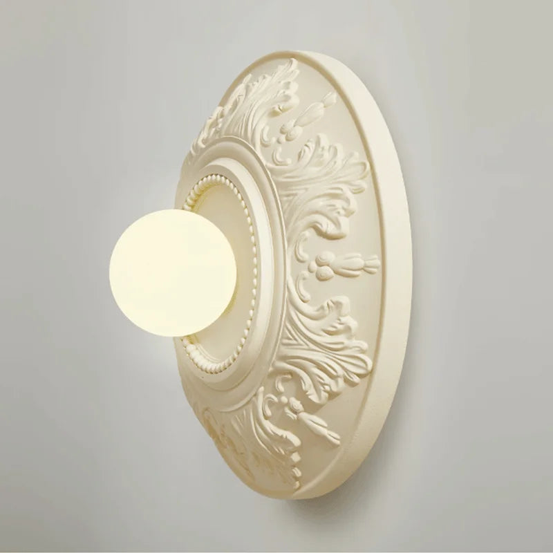 ParisAura – Vintage White Round Lamp for Sophisticated Rooms