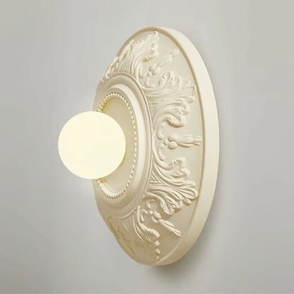 ParisAura – Vintage White Round Lamp for Sophisticated Rooms
