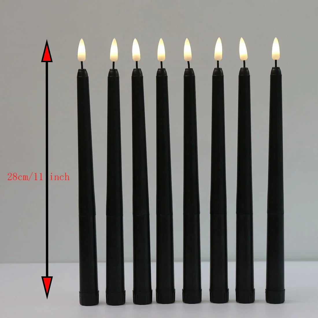 PhantomGlow - Remote-Controlled Black LED Candles for Haunted Evenings