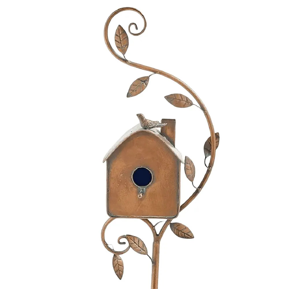 Variant image for Elegant Metal Birdhouse with Pole for Garden Decoration – Durable and Weather-Resistant Bird House for Outdoor Spaces-2
