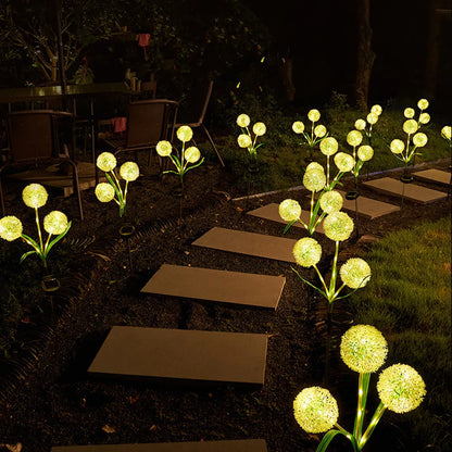 Solar Garden Lights - 3 Pack Dandelion Outdoor Decorative Solar LED Lights-4