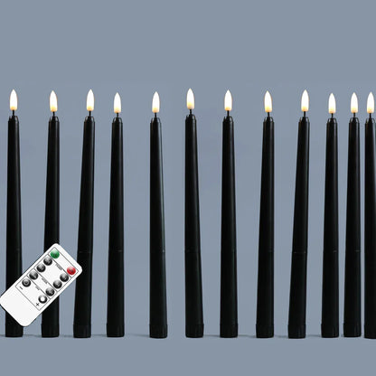 PhantomGlow - Remote-Controlled Black LED Candles for Haunted Evenings