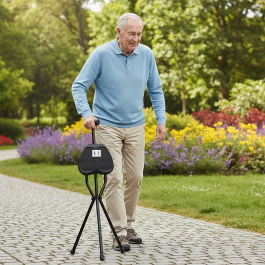 SEATWALK – Folding walking stick with integrated seat for comfort on the go 0