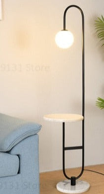 NordicGlow - Floor Lamp with Side Table