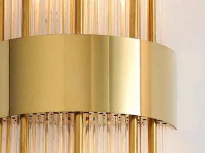 RadiantCrown – Gold Crystal Wall Lamp with Durable Build